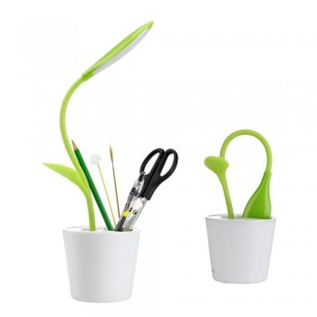 One Touch Rechargeable USB LED Desk Pen Holder Lamp