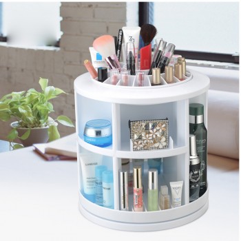 360 Degree Rotation Makeup Organizer Jewellery Cosmetics Storage Case